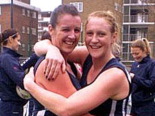 Cumberland captain Kelly Hutton with Alicia Cross