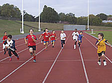 Young runners get into their stride at a training session this week
