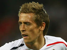 Prolific: Peter Crouch bagged a brace for England in their 3-0 win over Belarus 