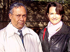 Cllr Catherine West and Abdul Matin 