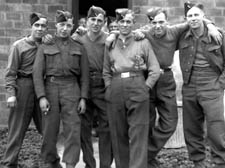 Peter Richards on the right of this ­picture with army pals