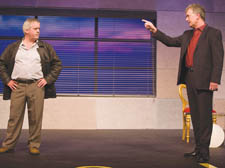 Bryan Murray (Jack Farrell) makes his point to Eamonn Hunt (George Kelly)