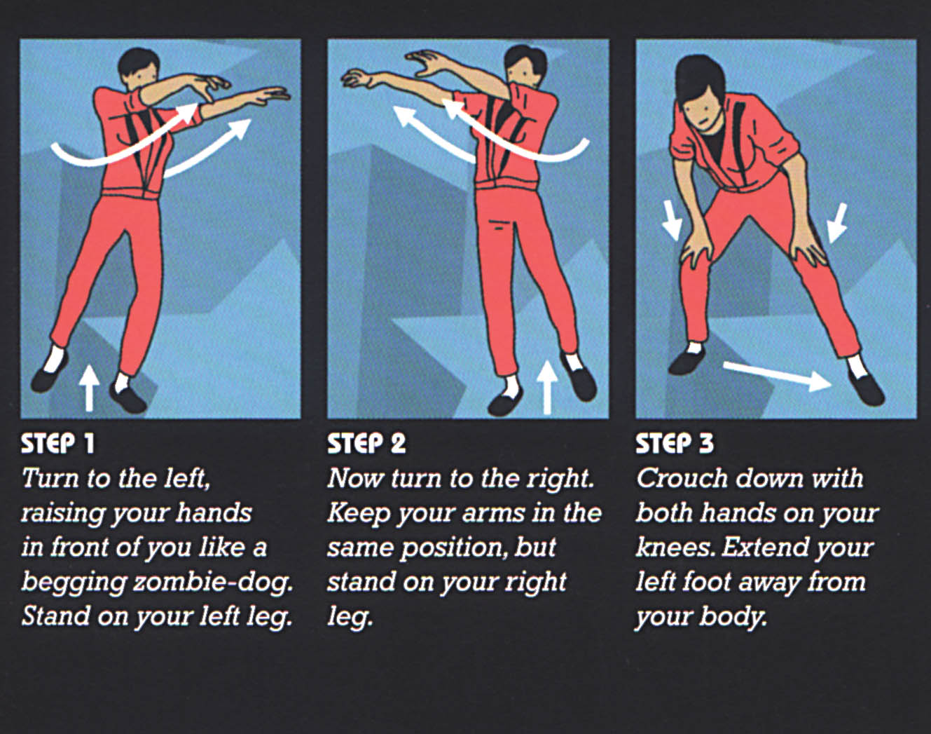 Examples of Michael Jackson's Thriller moves 