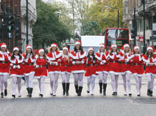Santas take to the West End streets in the build-up to Christmas